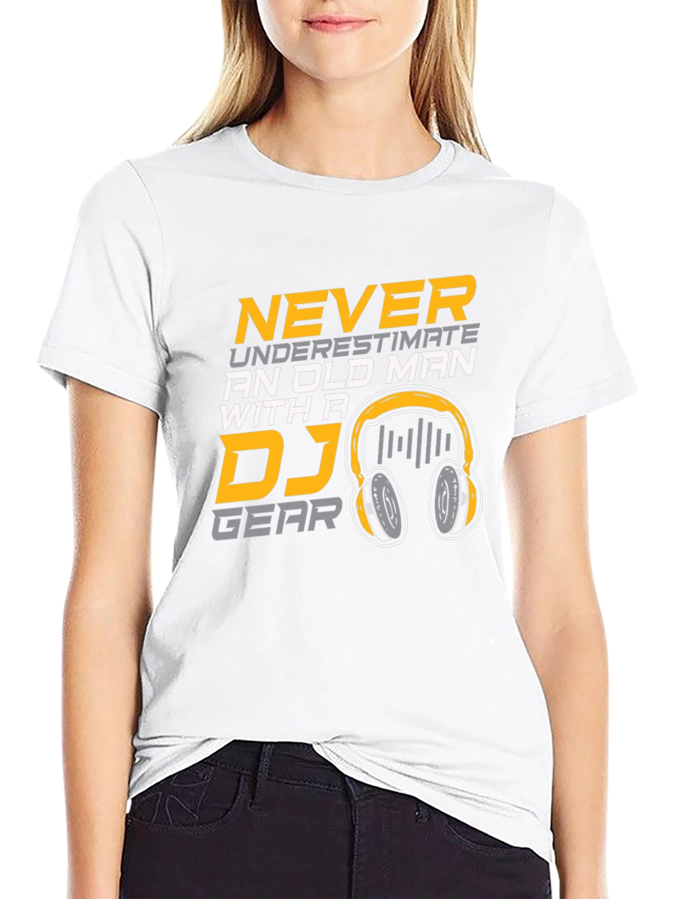 DJ Gear Old Man Black Cotton T-Shirt