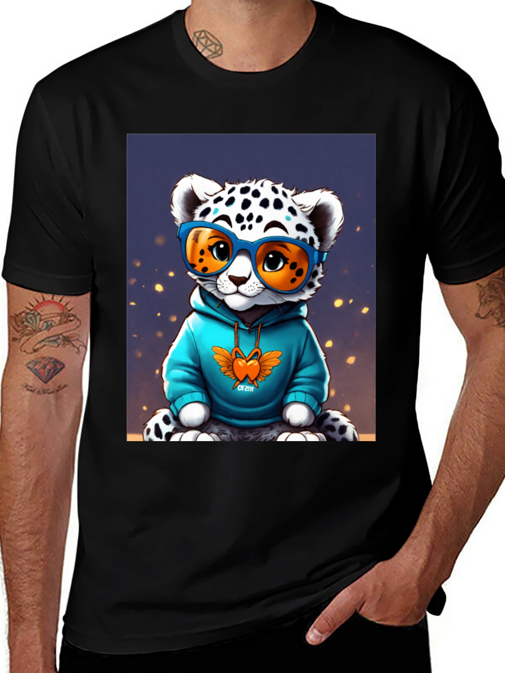 Cool Cat Tee - Funky Leopard Graphic T-Shirt