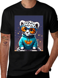 Cool Cat Tee - Funky Leopard Graphic T-Shirt