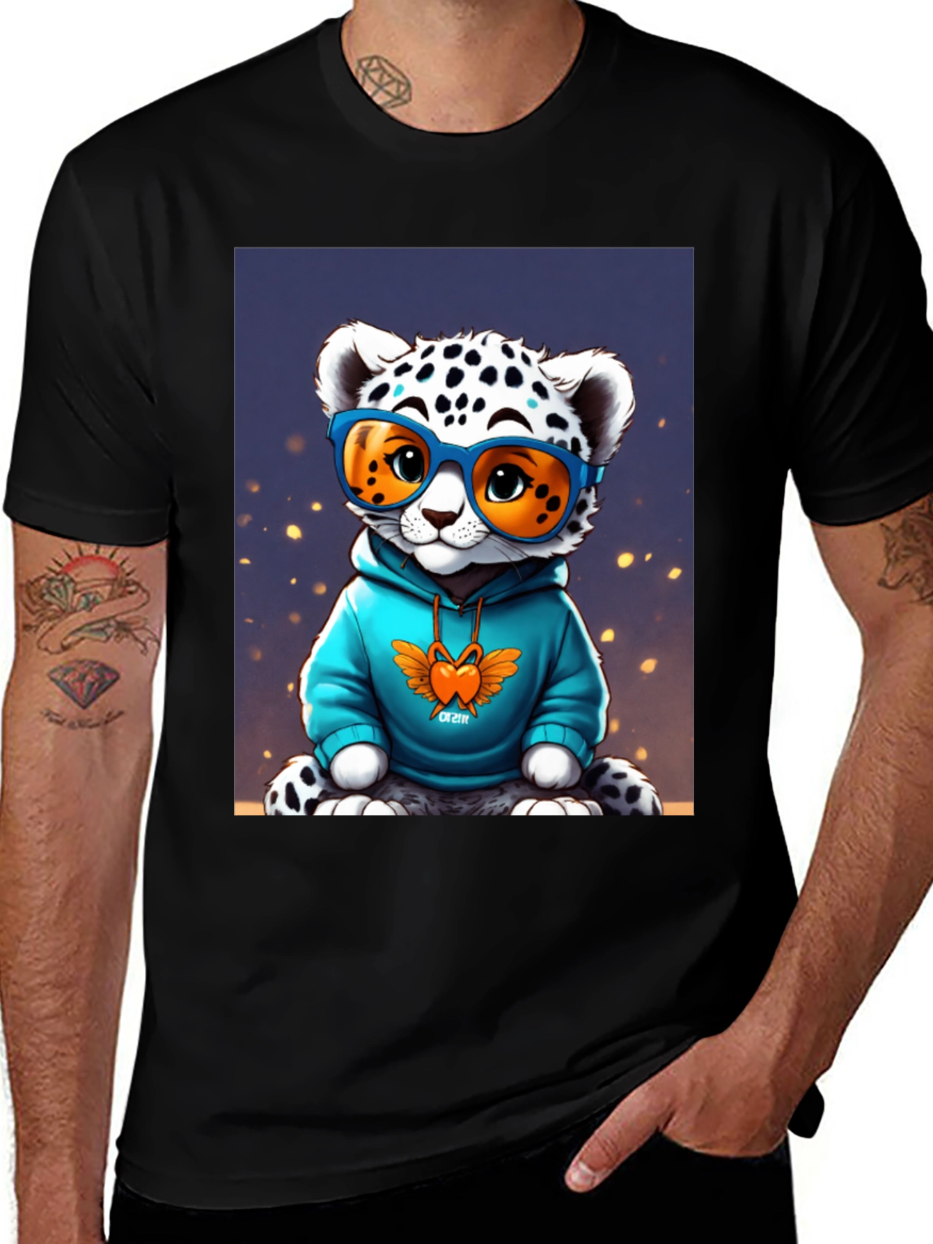 Cool Cat Tee - Funky Leopard Graphic T-Shirt