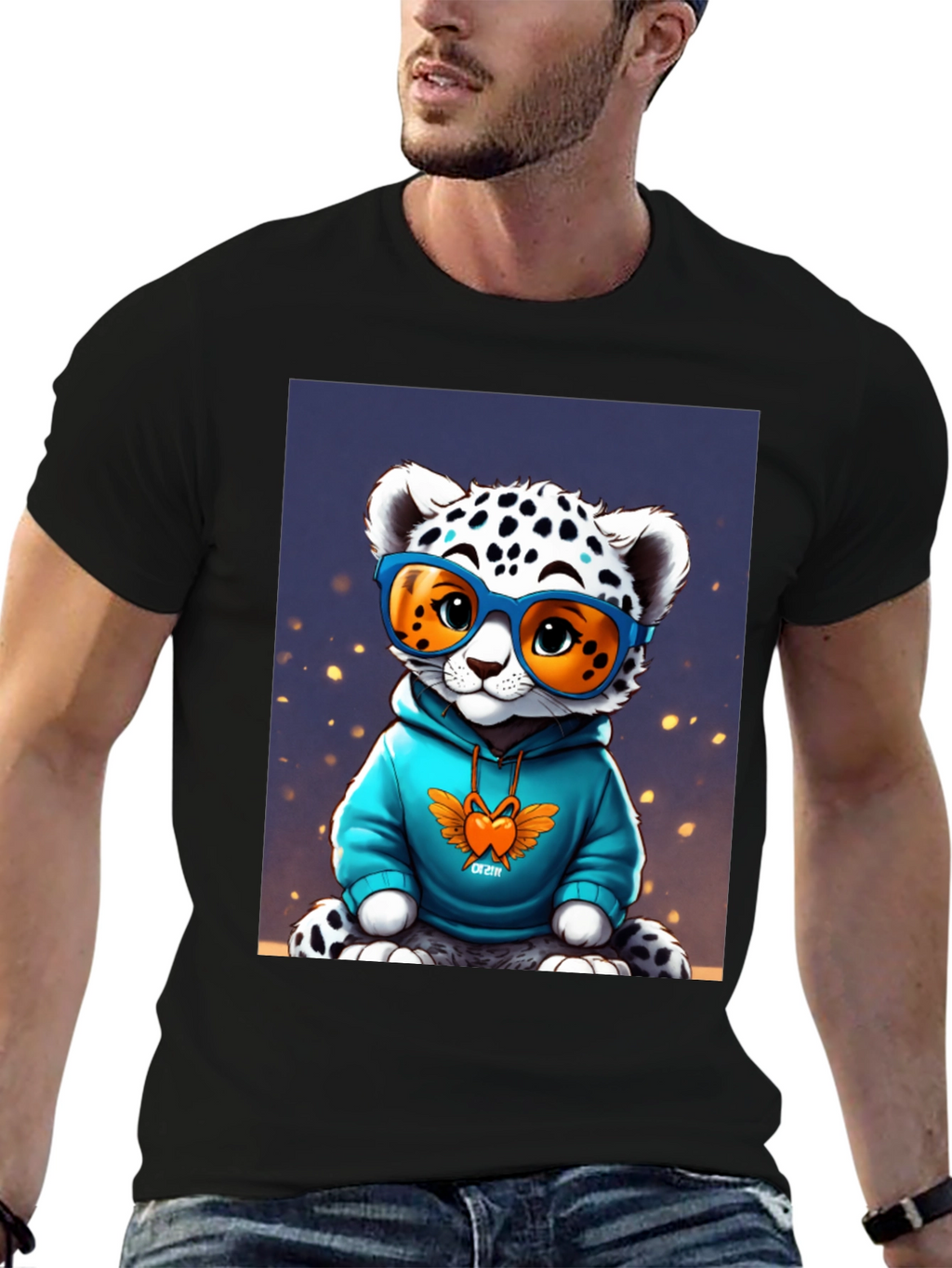 Cool Cat Tee - Funky Leopard Graphic T-Shirt
