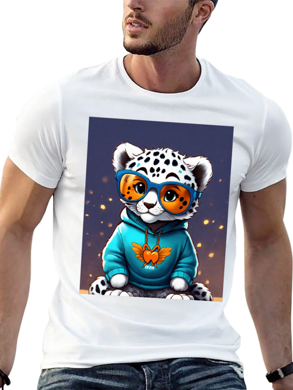 Cool Cat Tee - Funky Leopard Graphic T-Shirt