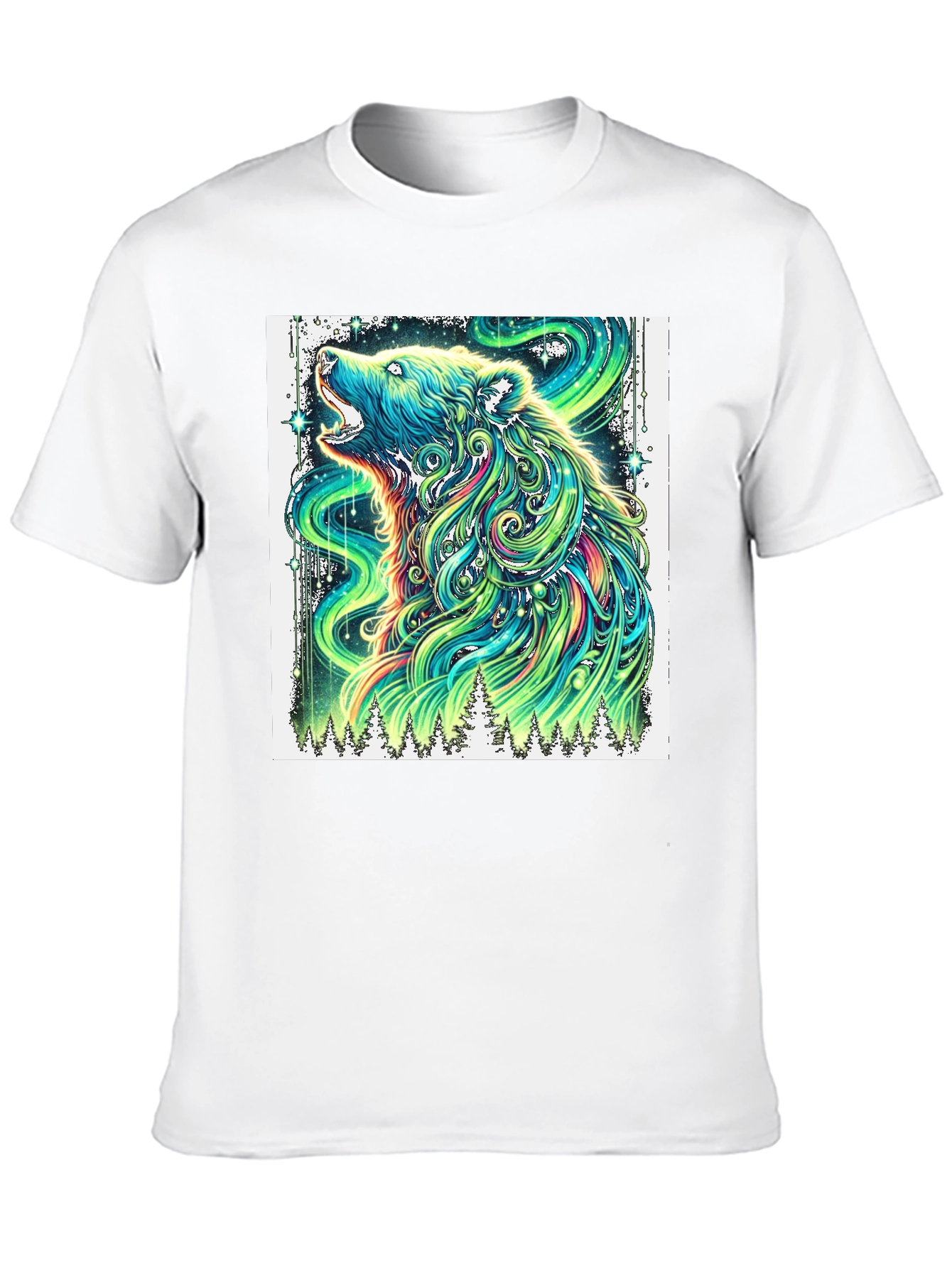 Aurora Bear Graphic Tee - Mens Black T-Shirt