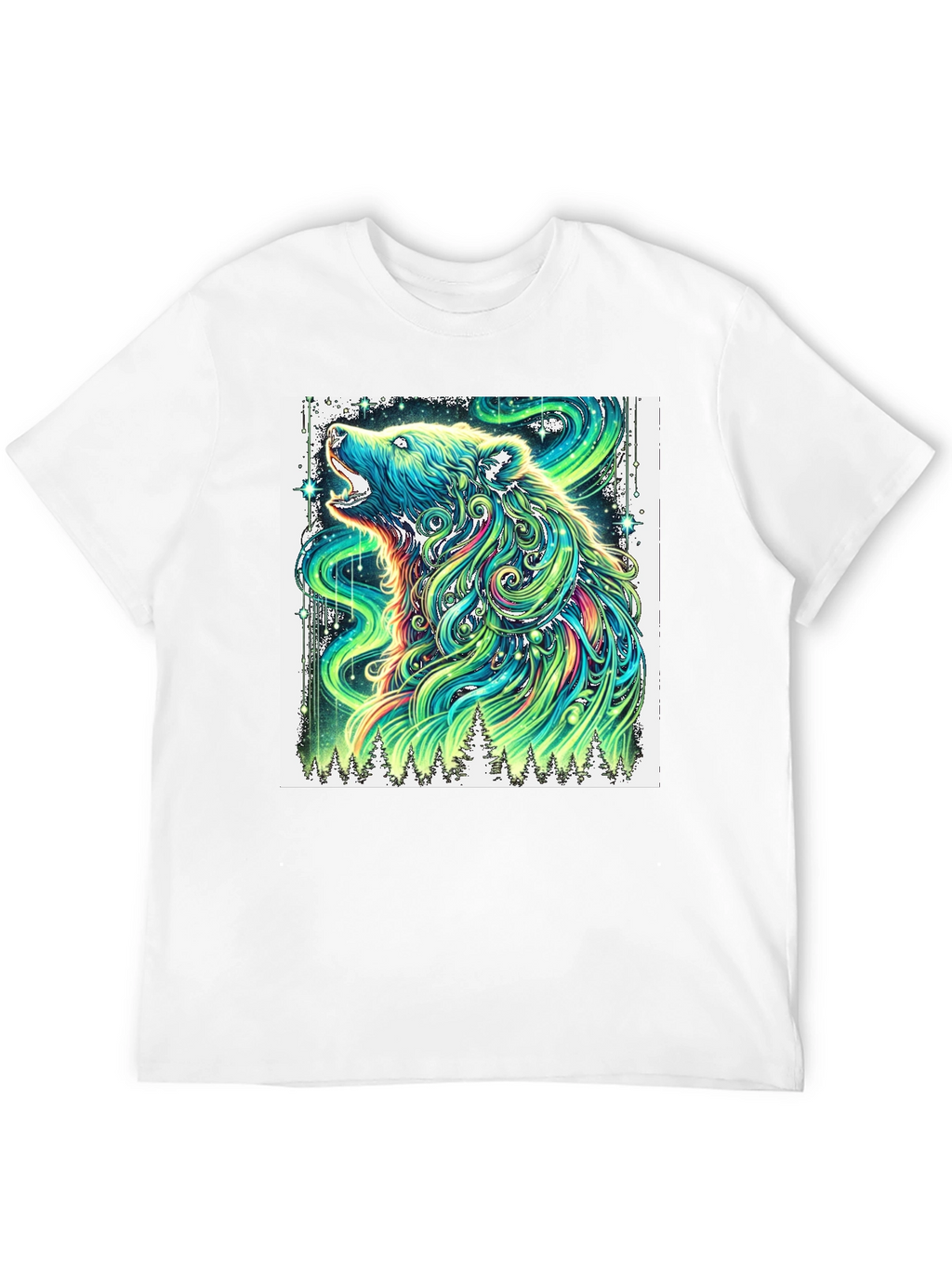 Aurora Bear Graphic Tee - Mens Black T-Shirt