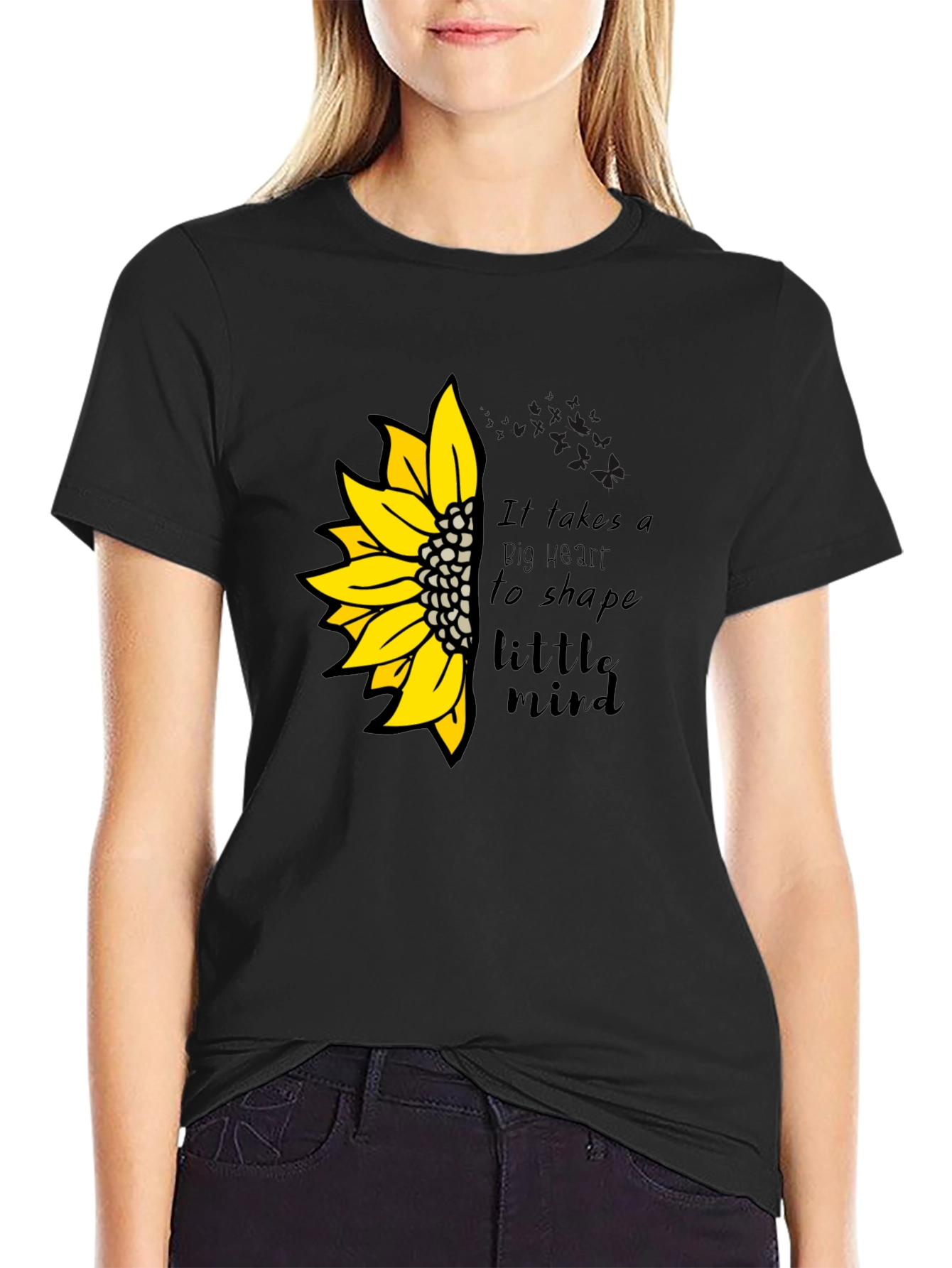 Sunflower Teacher Heart T-Shirt