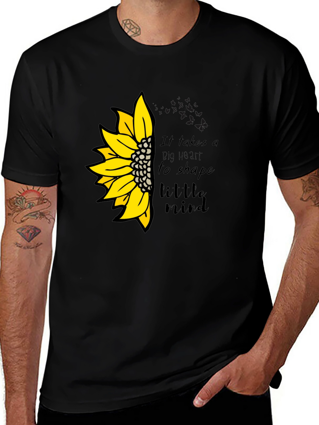 Sunflower Teacher Heart T-Shirt