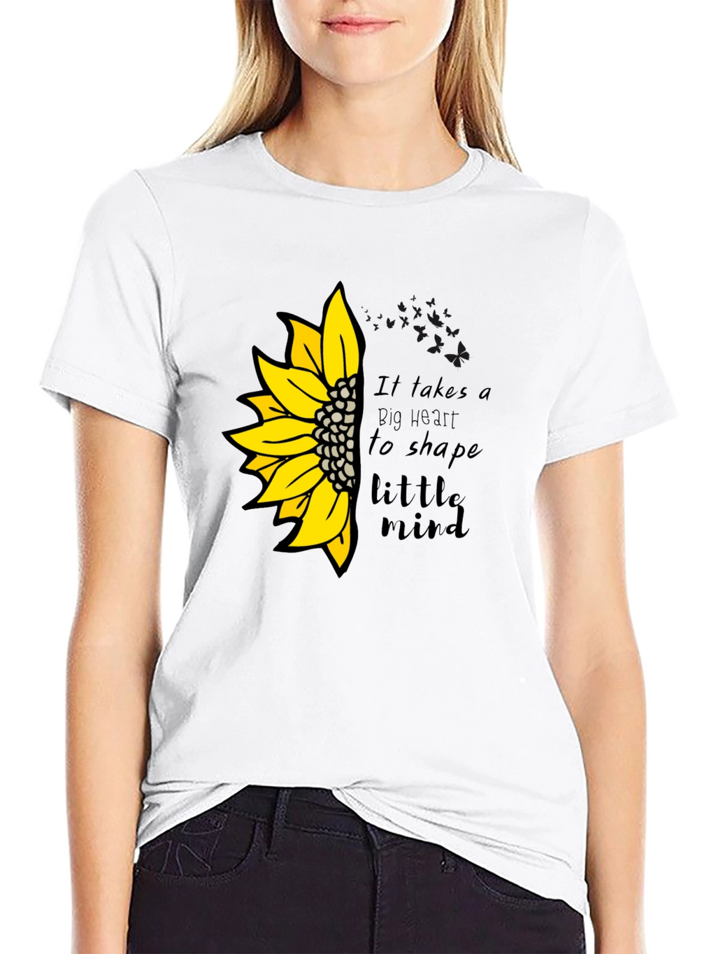Sunflower Teacher Heart T-Shirt