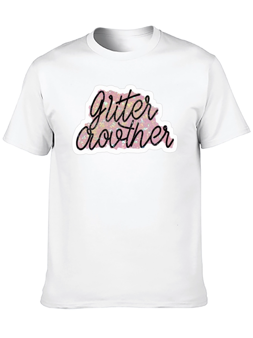 Glitter Brother Black T-Shirt - Sparkly Fun Design