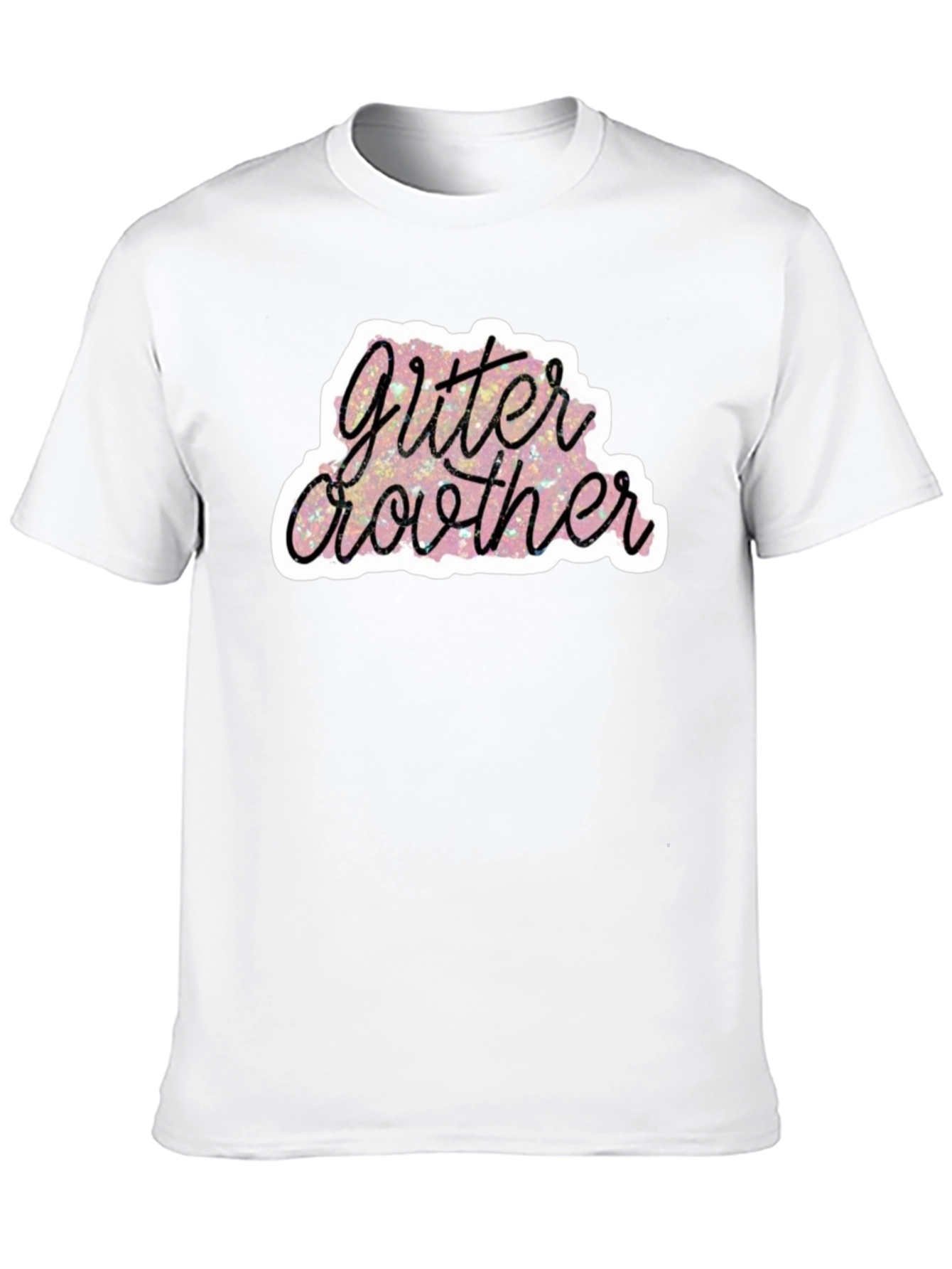 Glitter Brother Black T-Shirt - Sparkly Fun Design