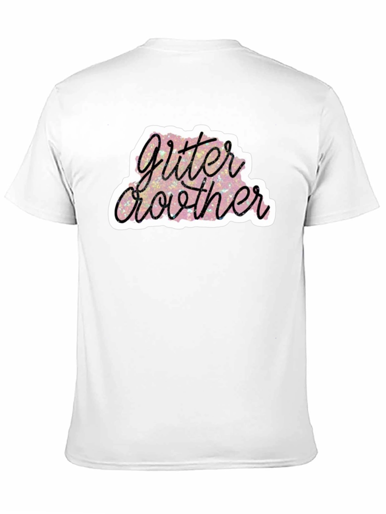 Glitter Brother Black T-Shirt - Sparkly Fun Design