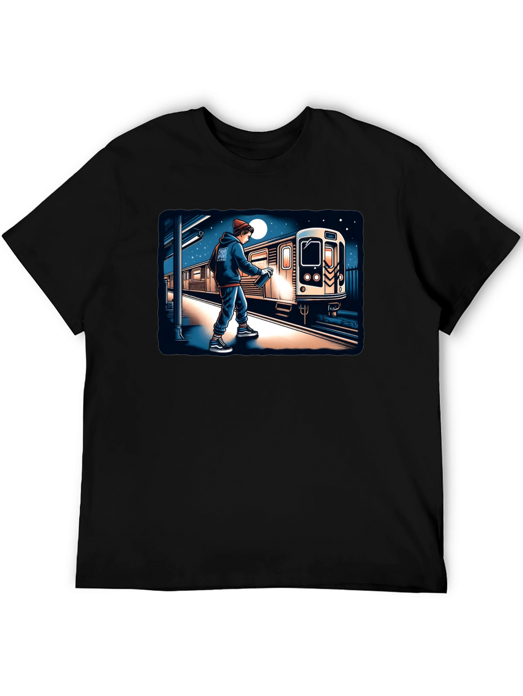 Urban Art Tee: Graffiti Train Design