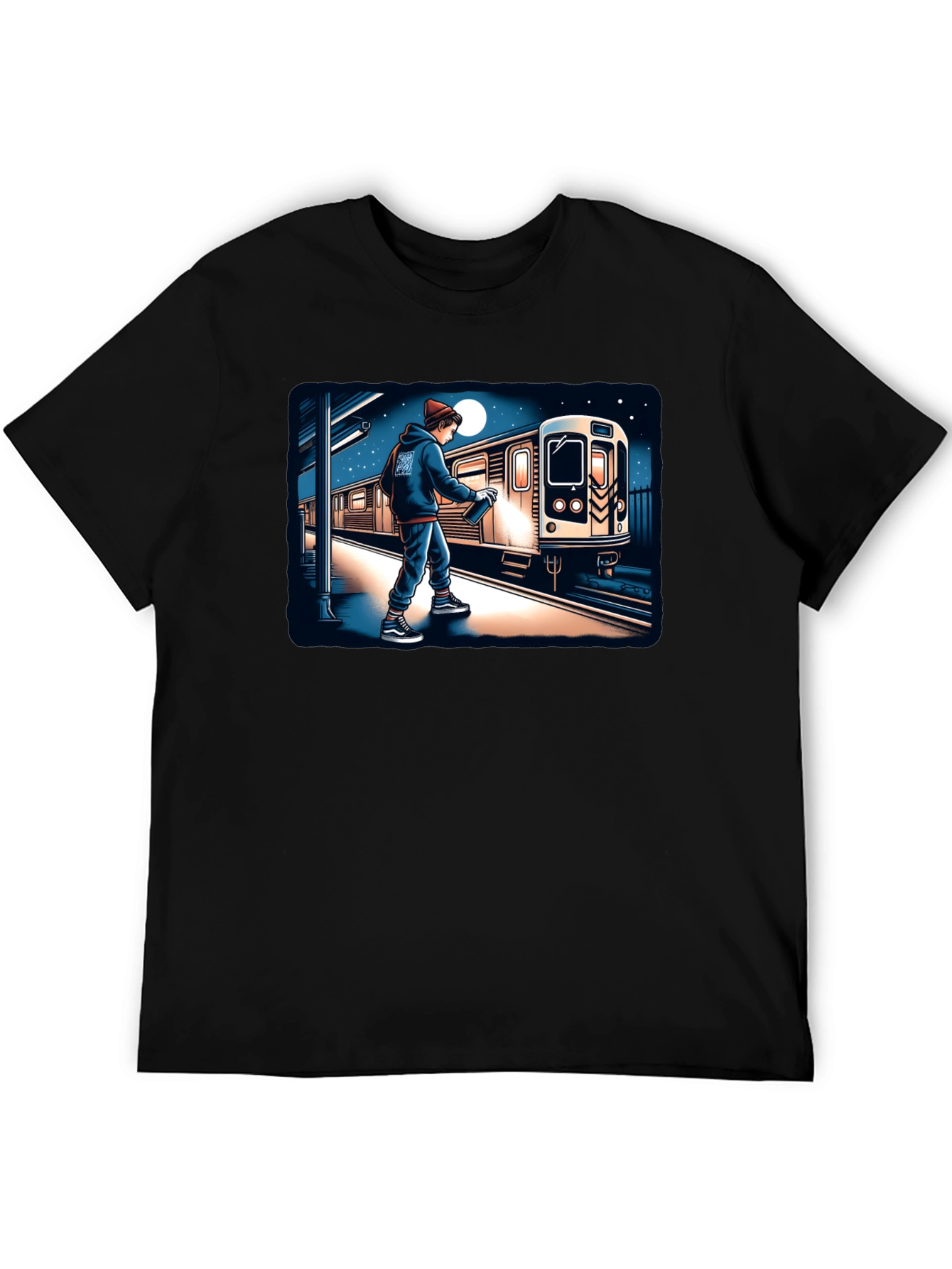 Urban Art Tee: Graffiti Train Design