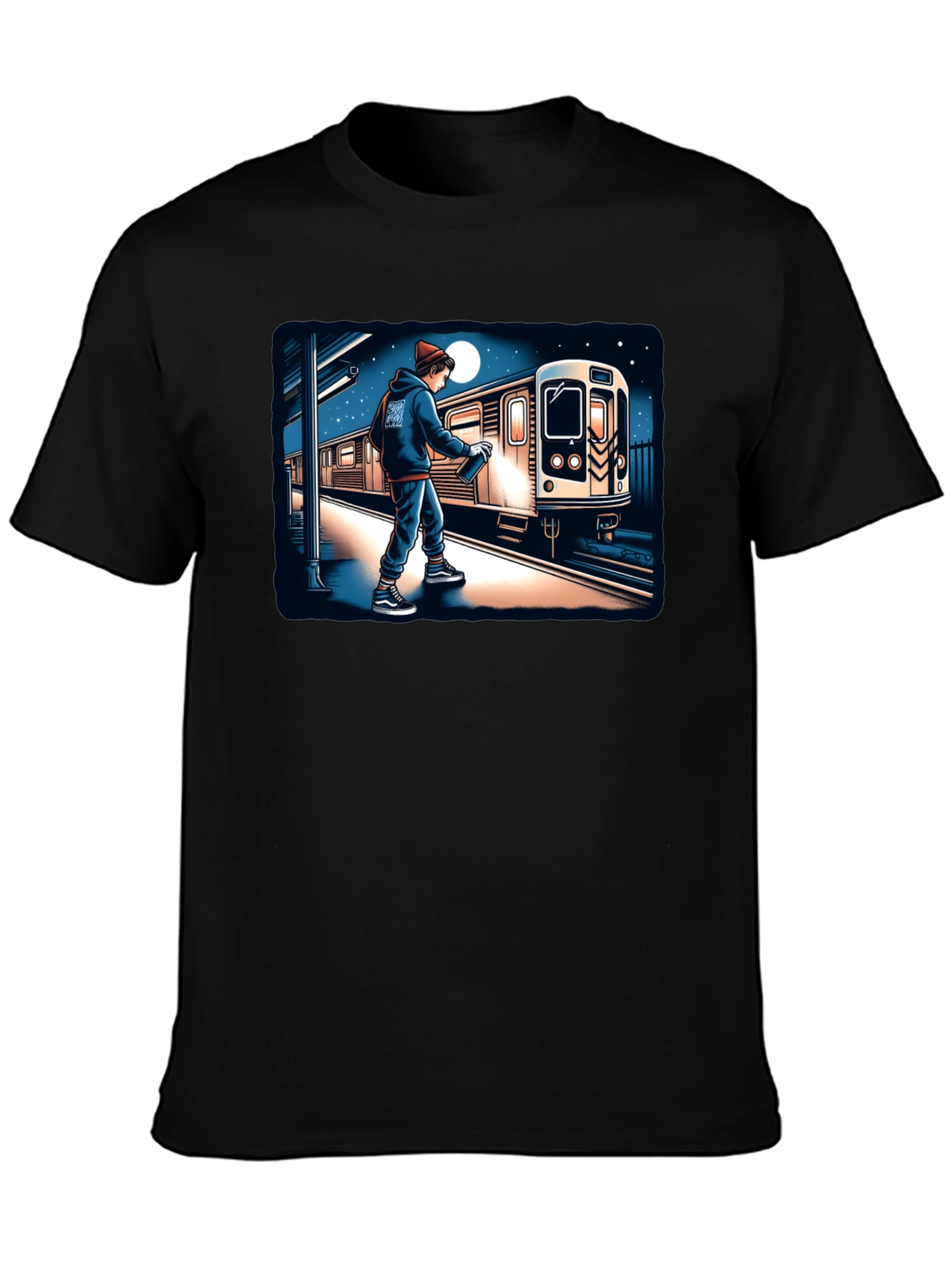 Urban Art Tee: Graffiti Train Design