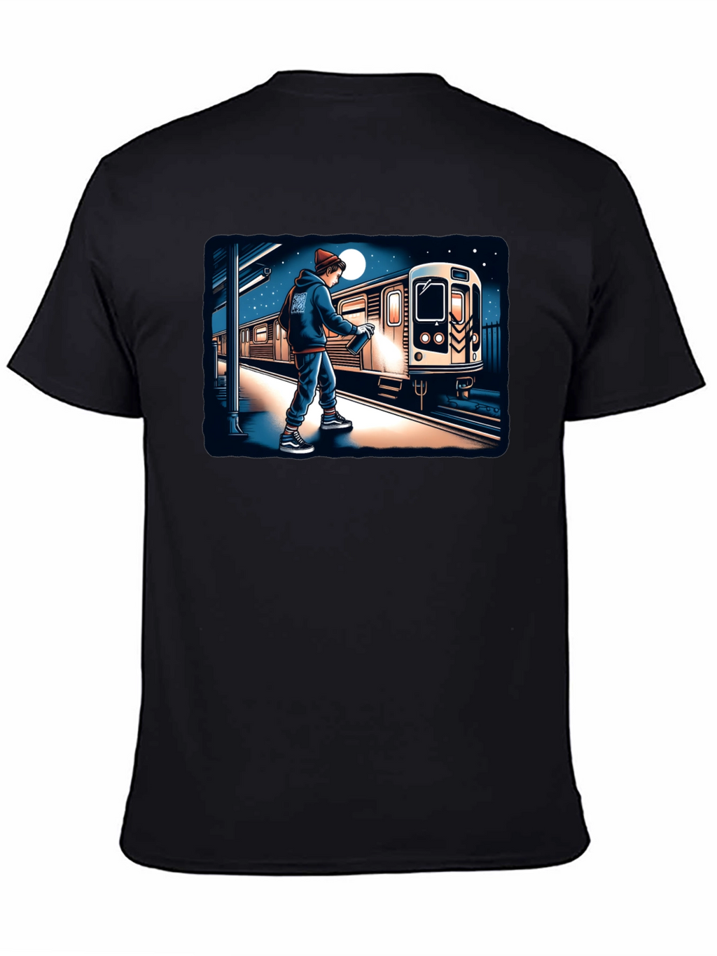 Urban Art Tee: Graffiti Train Design