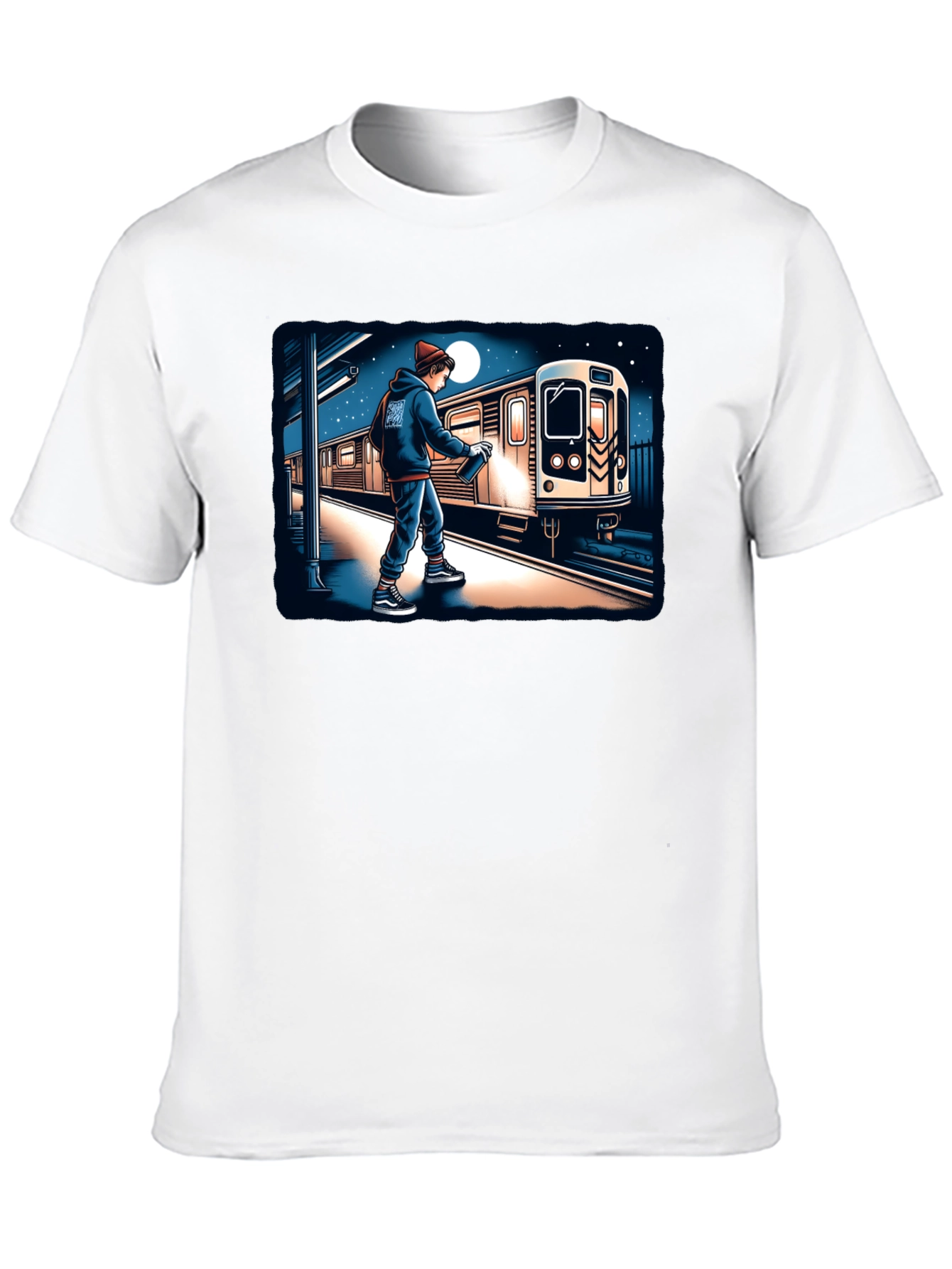 Urban Art Tee: Graffiti Train Design