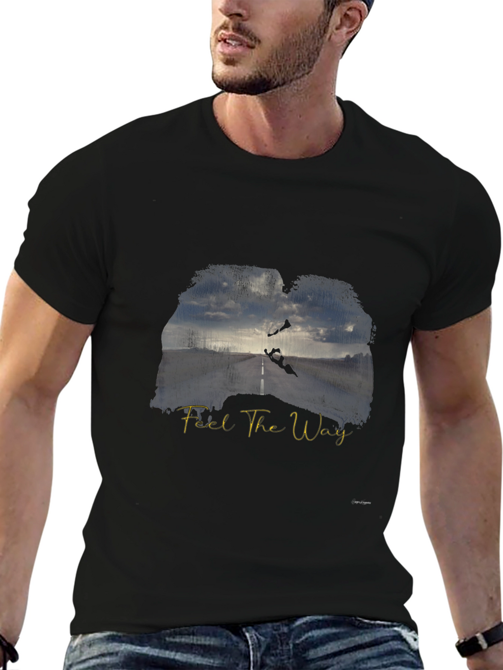 Feel The Way Graphic Tee - Mens Black T-Shirt