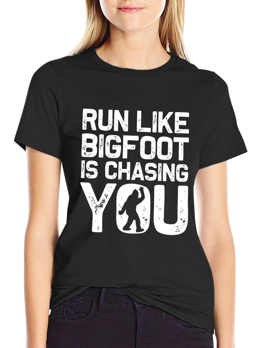 Run Like Bigfoot T-Shirt - Funny Sasquatch Tee