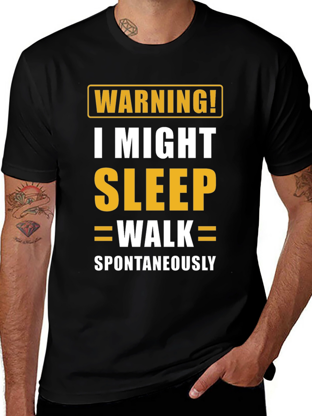 Warning Sleepwalk T-Shirt - Funny Sleepwalking Tee