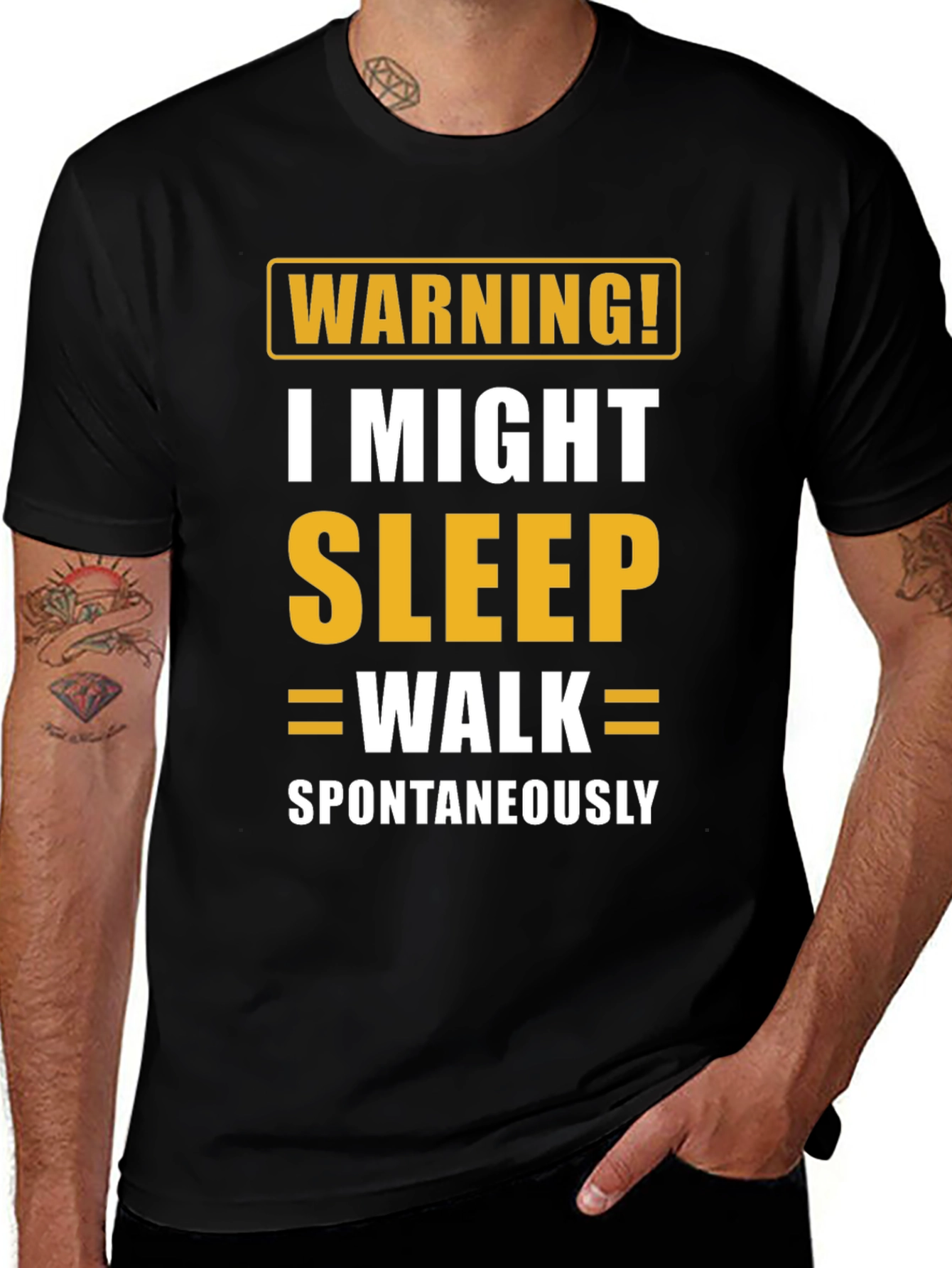 Warning Sleepwalk T-Shirt - Funny Sleepwalking Tee