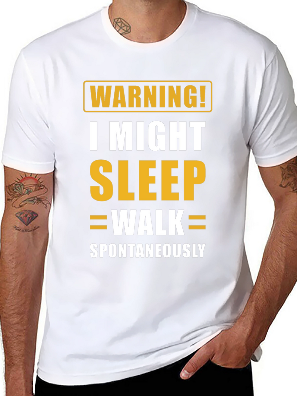 Warning Sleepwalk T-Shirt - Funny Sleepwalking Tee