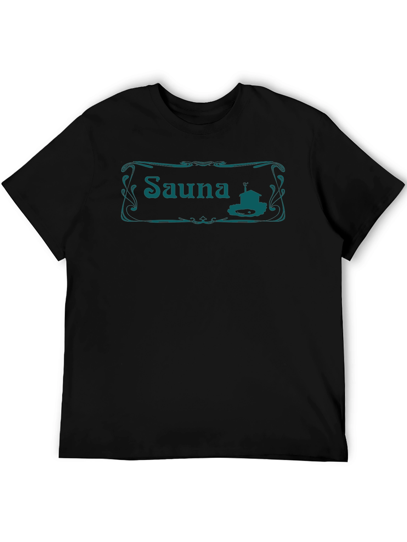 Sauna T-Shirt - Black Crew Neck Tee