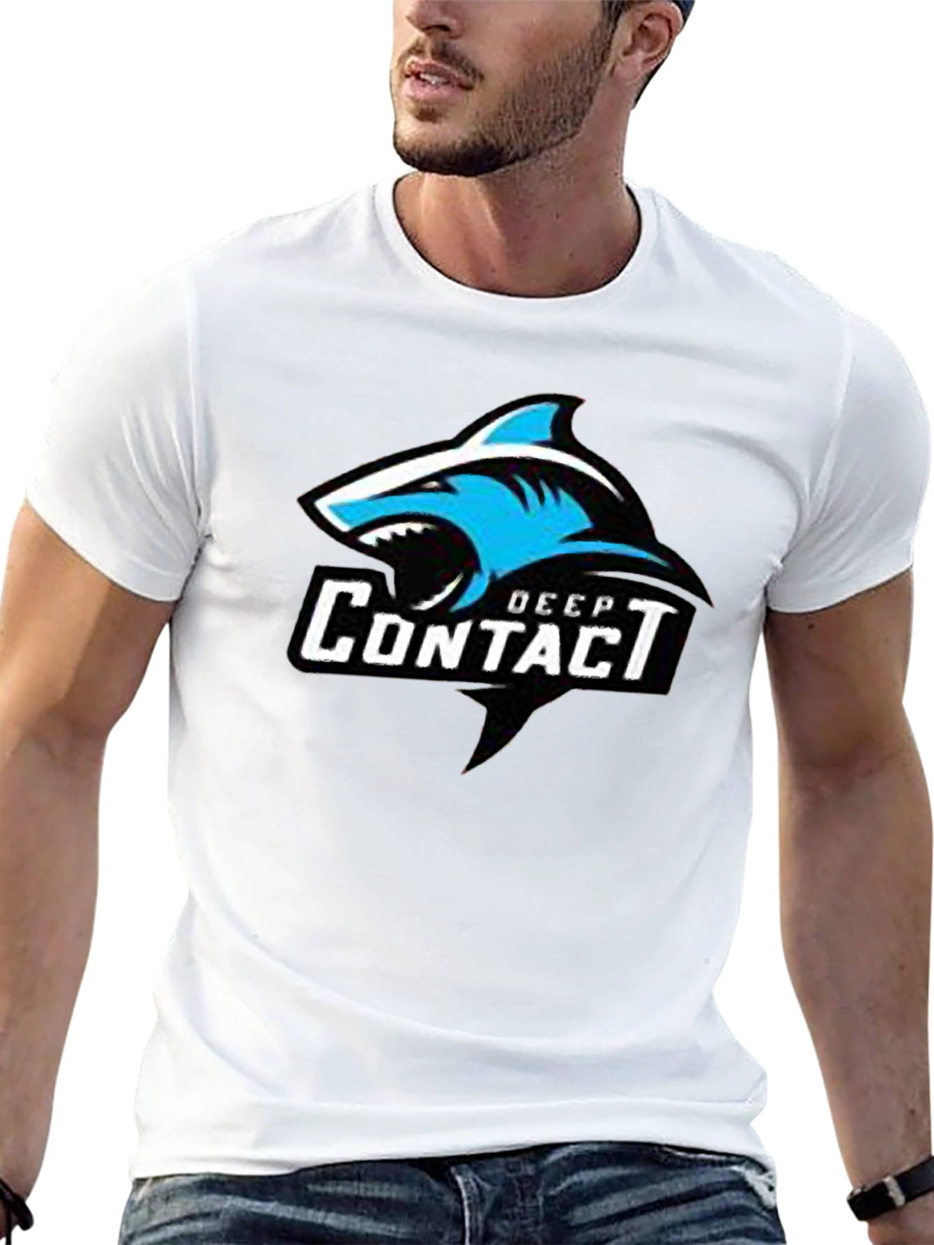 Deep Contact Shark Graphic T-Shirt