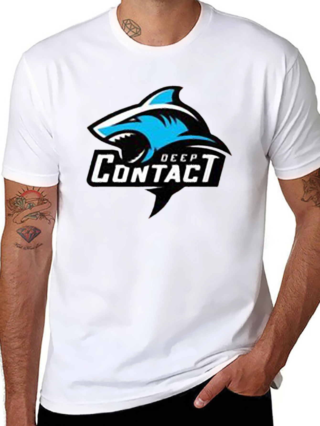 Deep Contact Shark Graphic T-Shirt