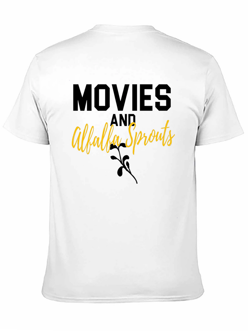 Movies and Alfalfa Sprouts Black T-Shirt