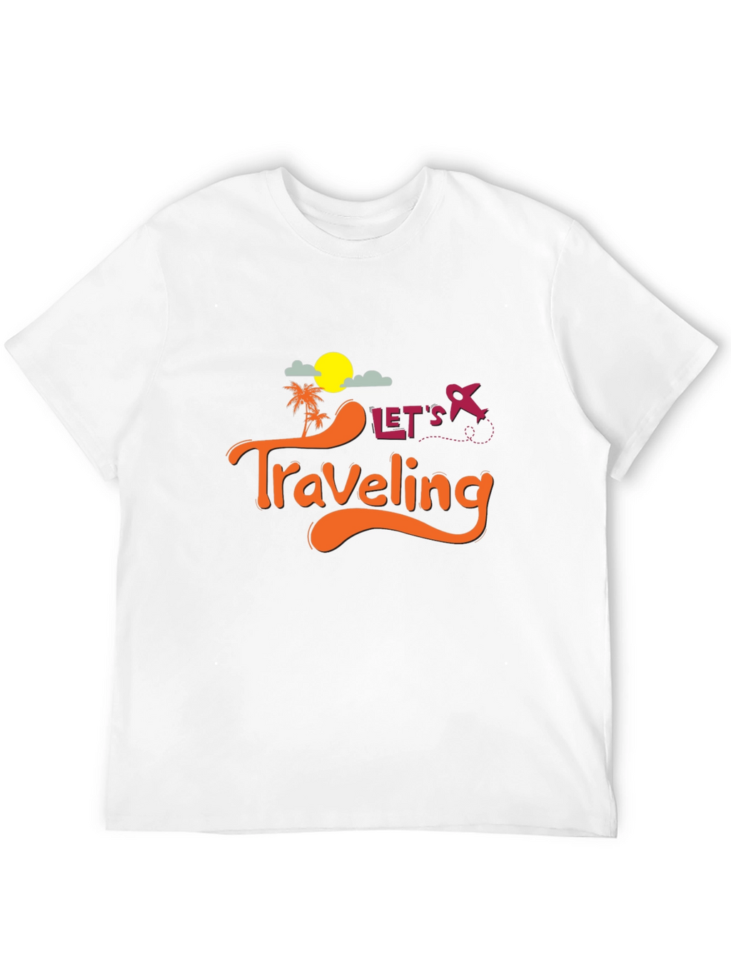 Lets Traveling Black T-Shirt