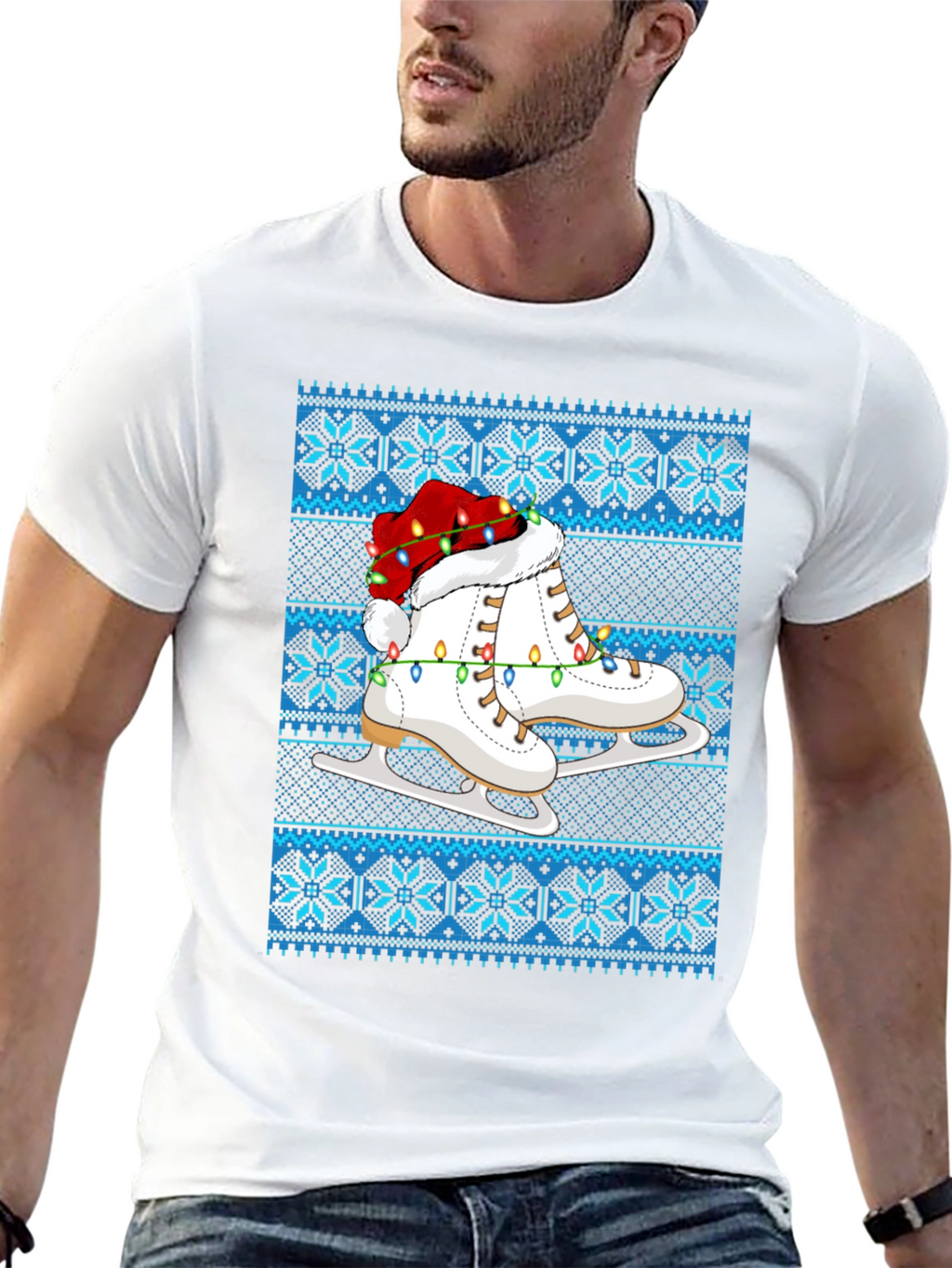 Festive Ice Skate Christmas T-Shirt