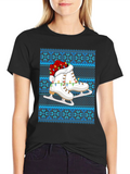 Festive Ice Skate Christmas T-Shirt