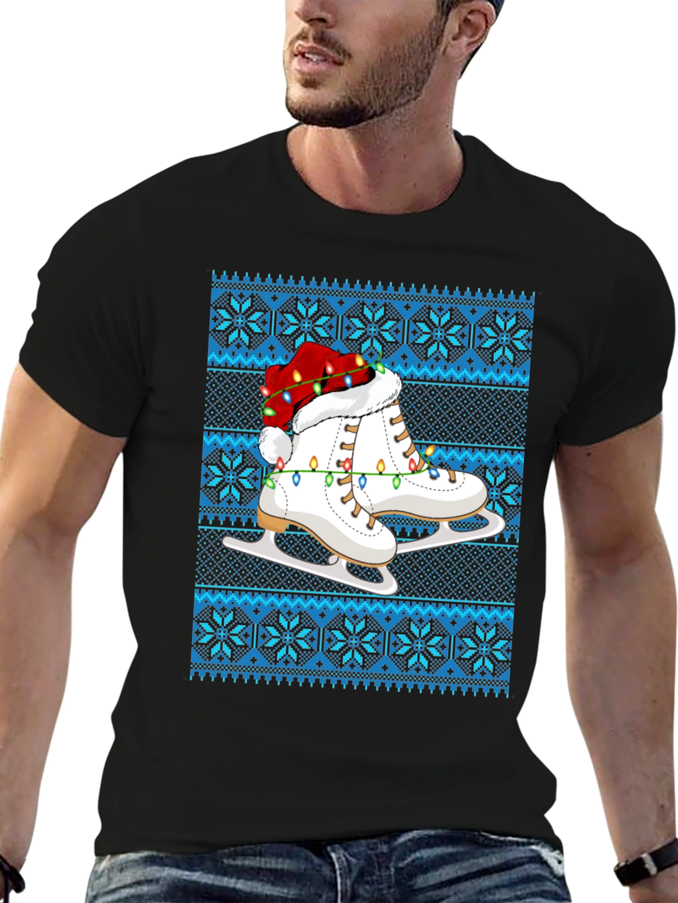 Festive Ice Skate Christmas T-Shirt