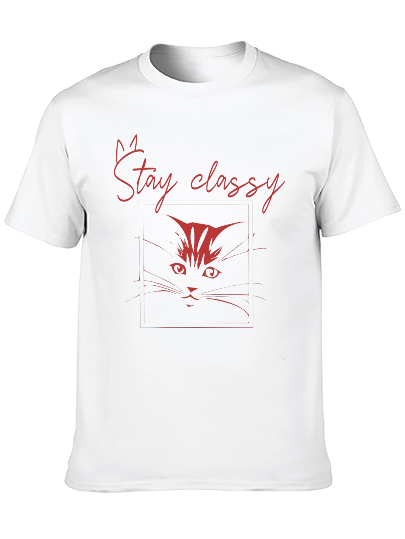 Stay Classy Cat Black T-Shirt
