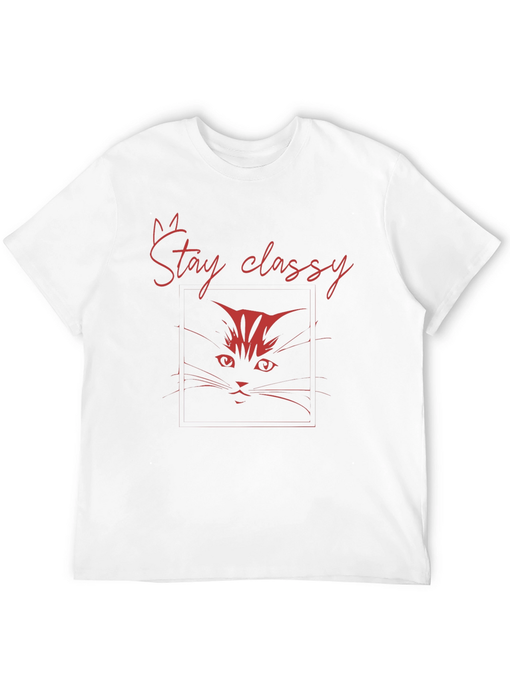 Stay Classy Cat Black T-Shirt