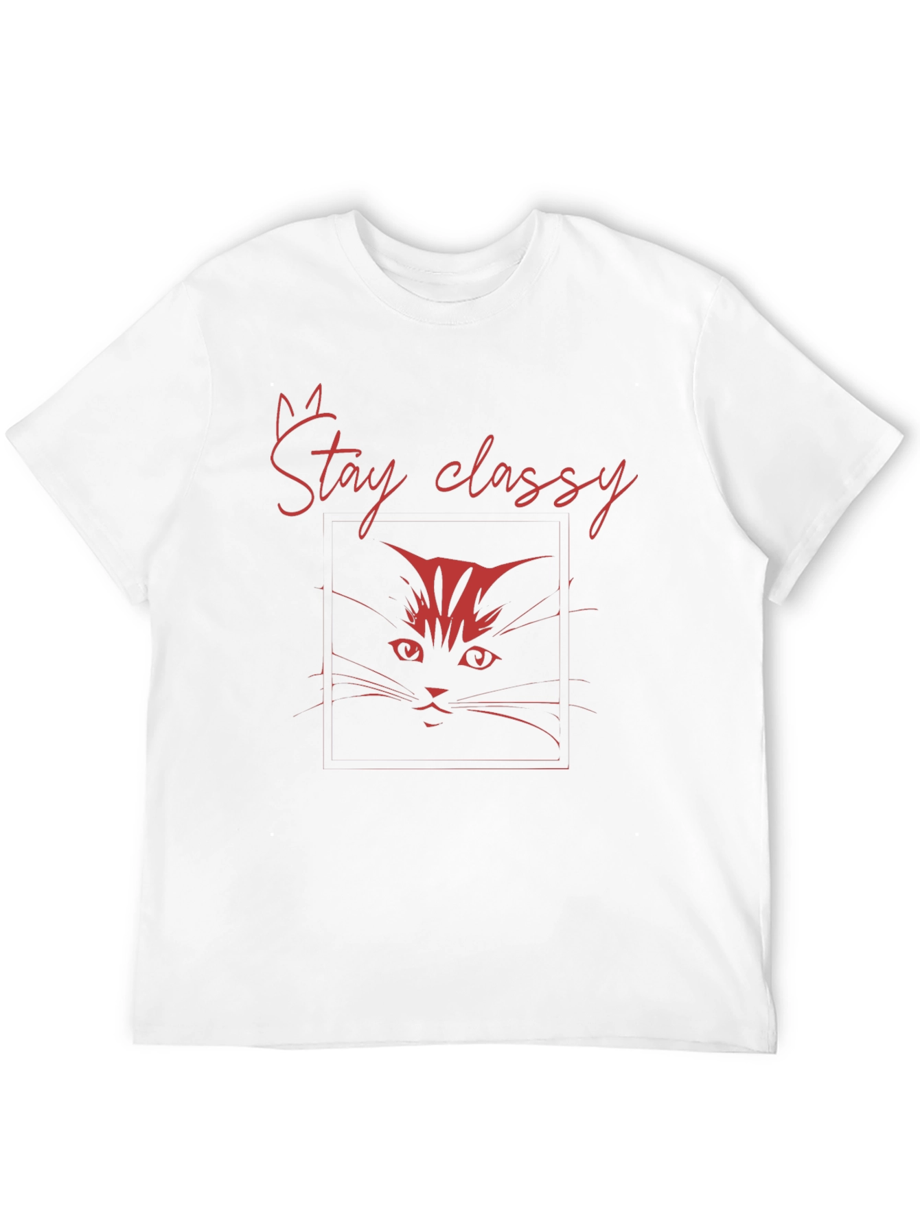 Stay Classy Cat Black T-Shirt