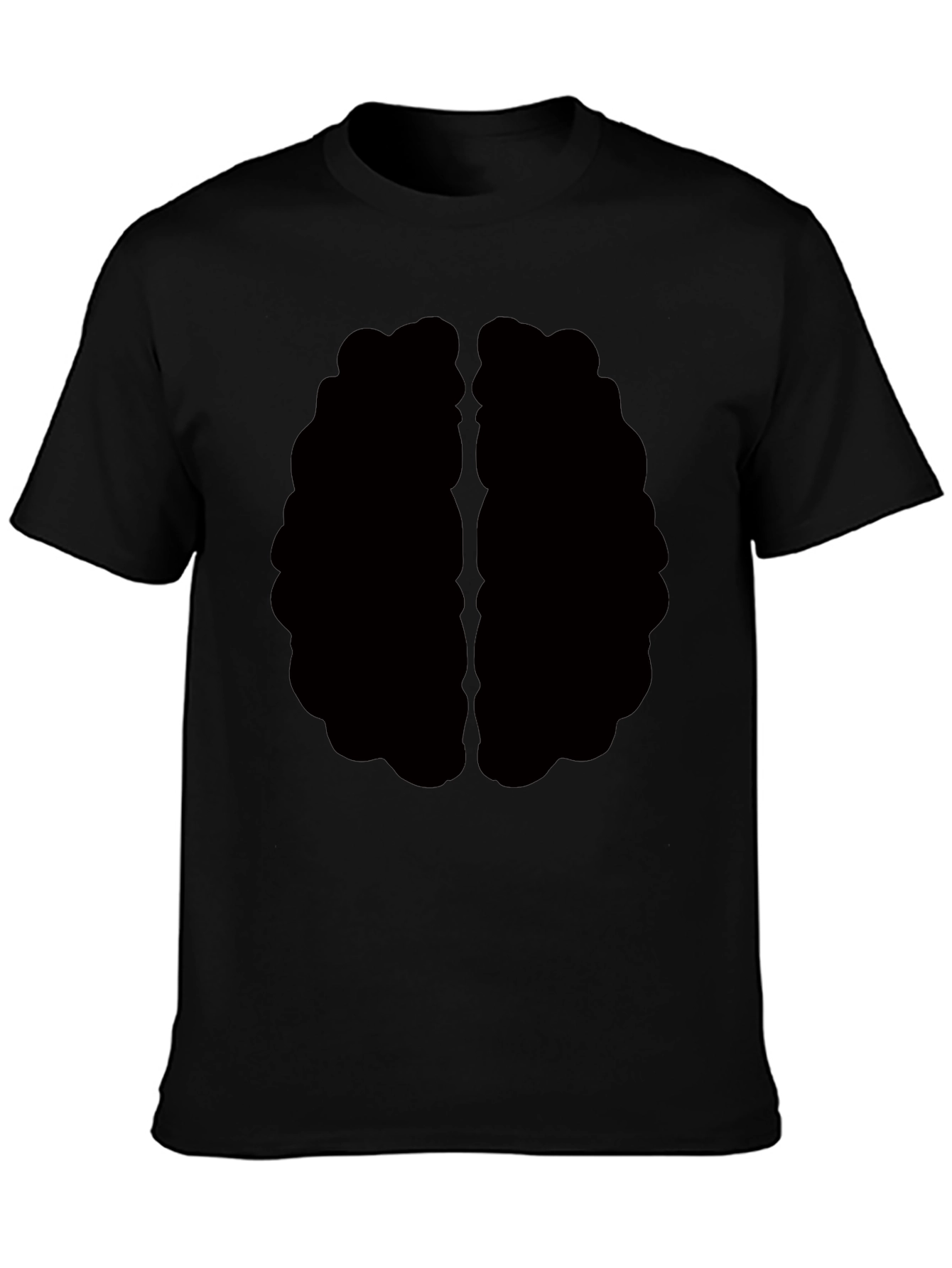 Brain Graphic Tee - Black Cotton T-Shirt