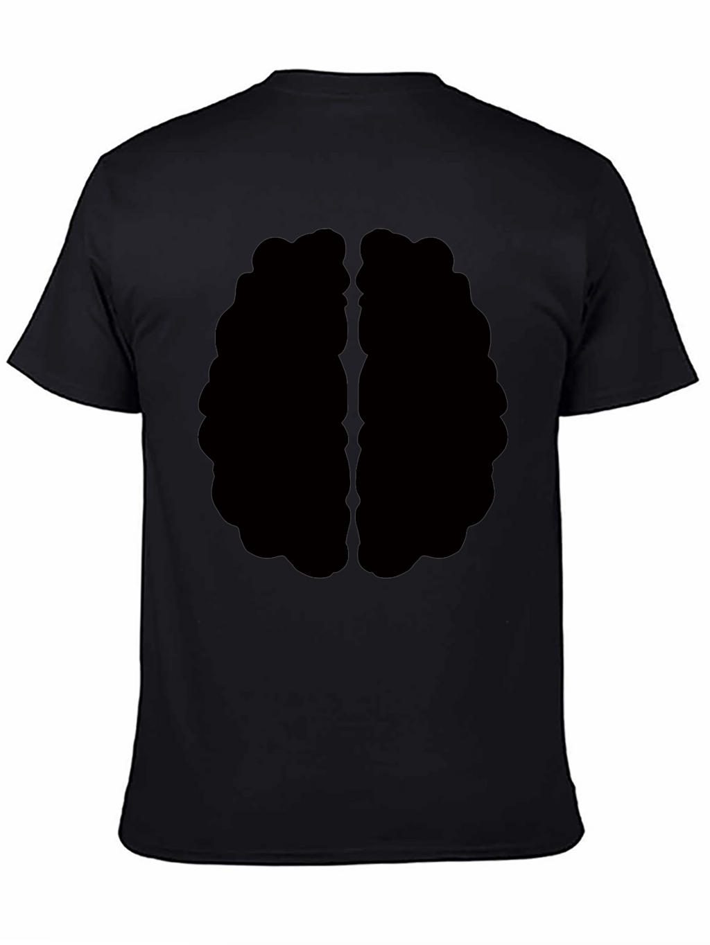 Brain Graphic Tee - Black Cotton T-Shirt