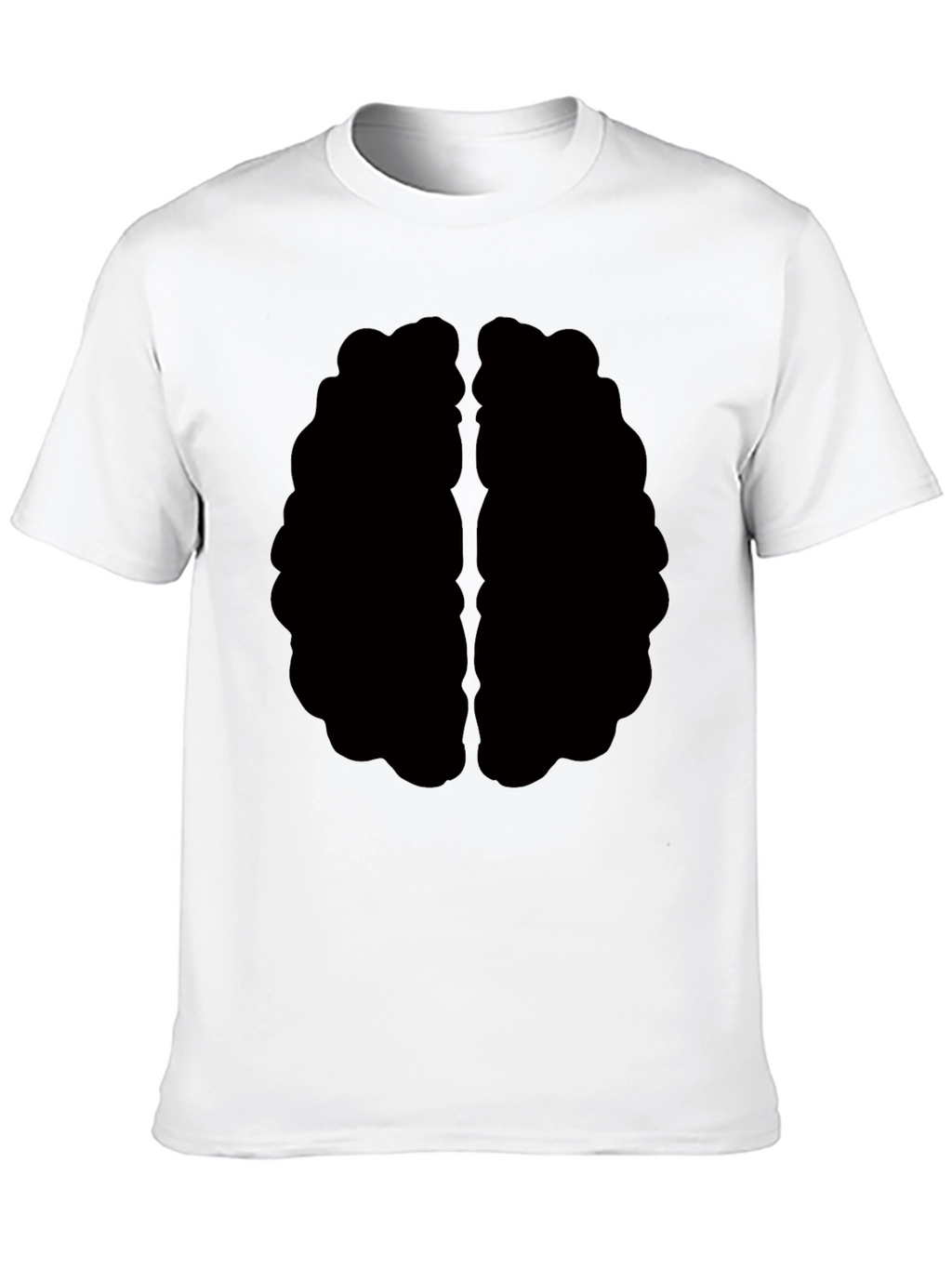 Brain Graphic Tee - Black Cotton T-Shirt