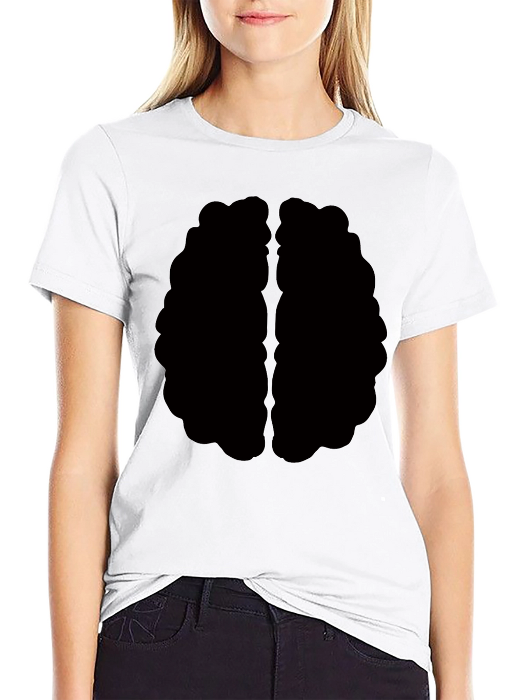 Brain Graphic Tee - Black Cotton T-Shirt