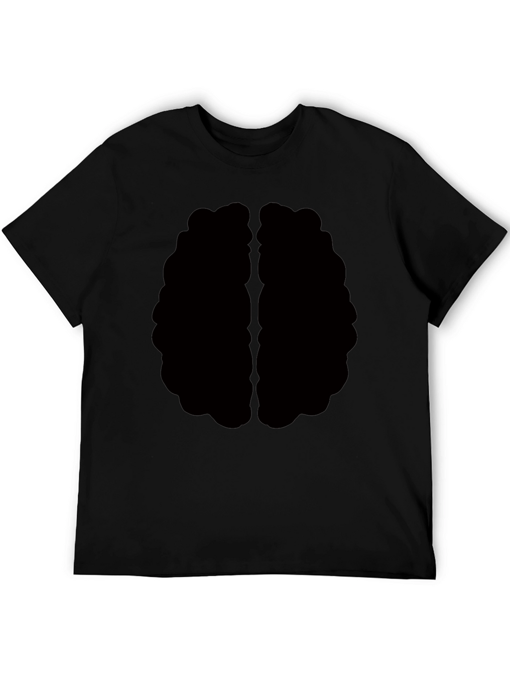 Brain Graphic Tee - Black Cotton T-Shirt