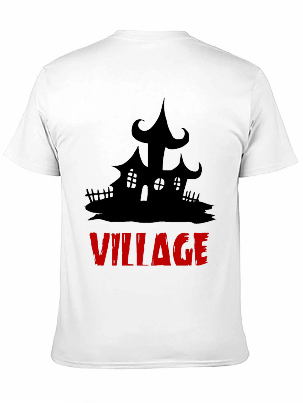 Spooky Village Graphic Tee - Halloween Black T-Shirt