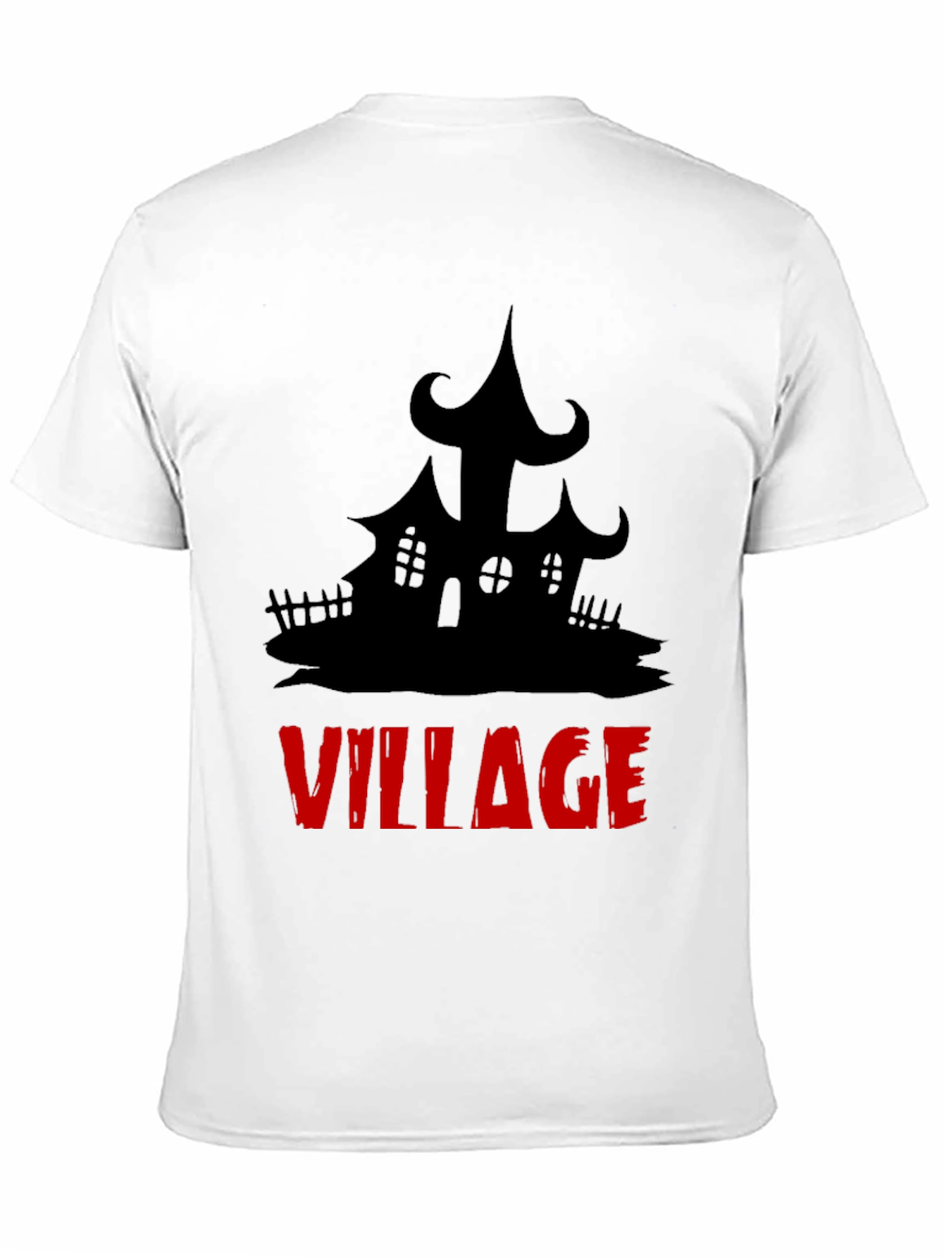 Spooky Village Graphic Tee - Halloween Black T-Shirt