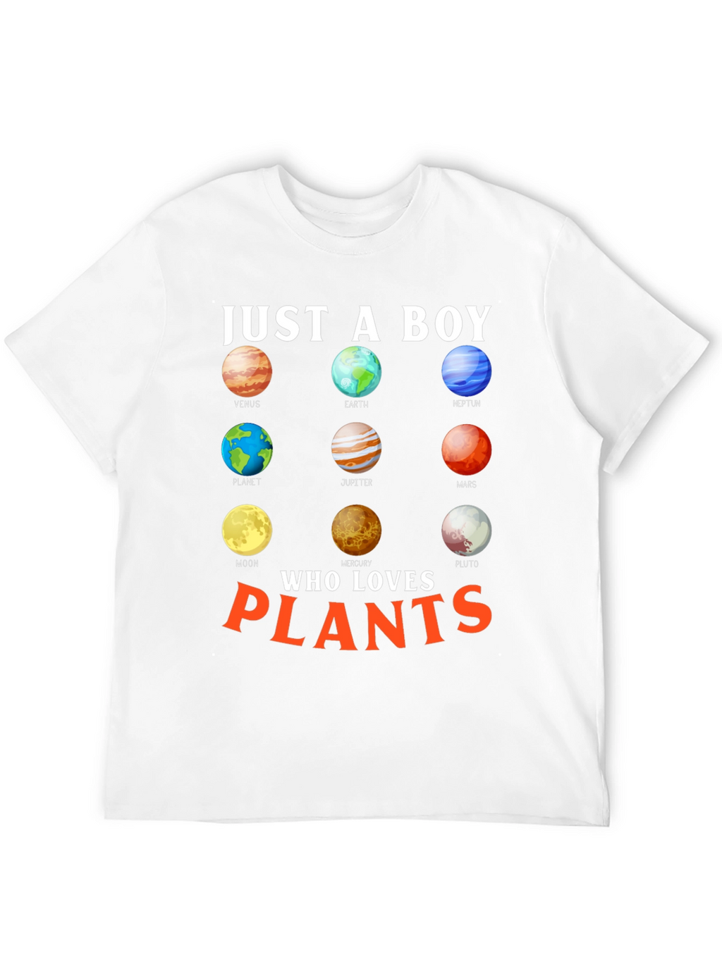 Boy Who Loves Planets & Plants T-Shirt