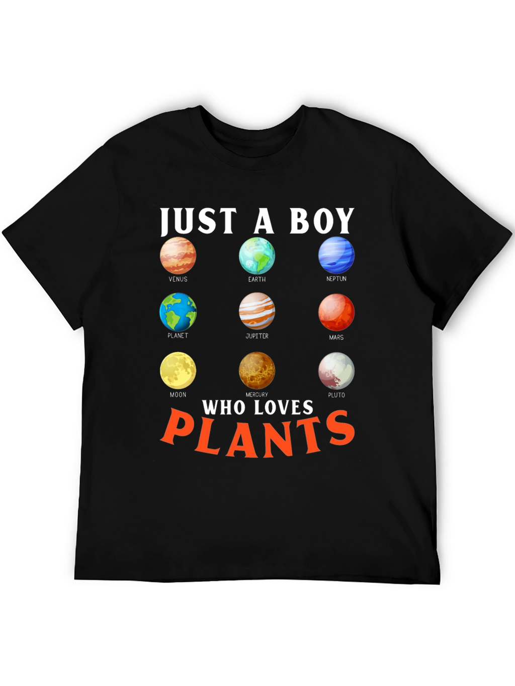 Boy Who Loves Planets & Plants T-Shirt