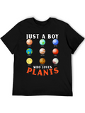 Boy Who Loves Planets & Plants T-Shirt