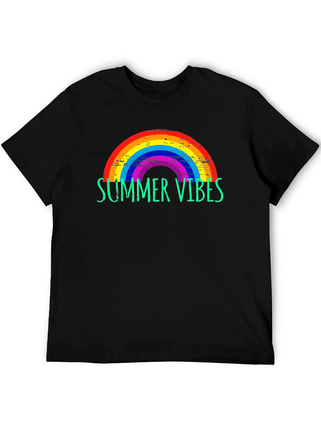 Summer Vibes Rainbow Graphic Tee