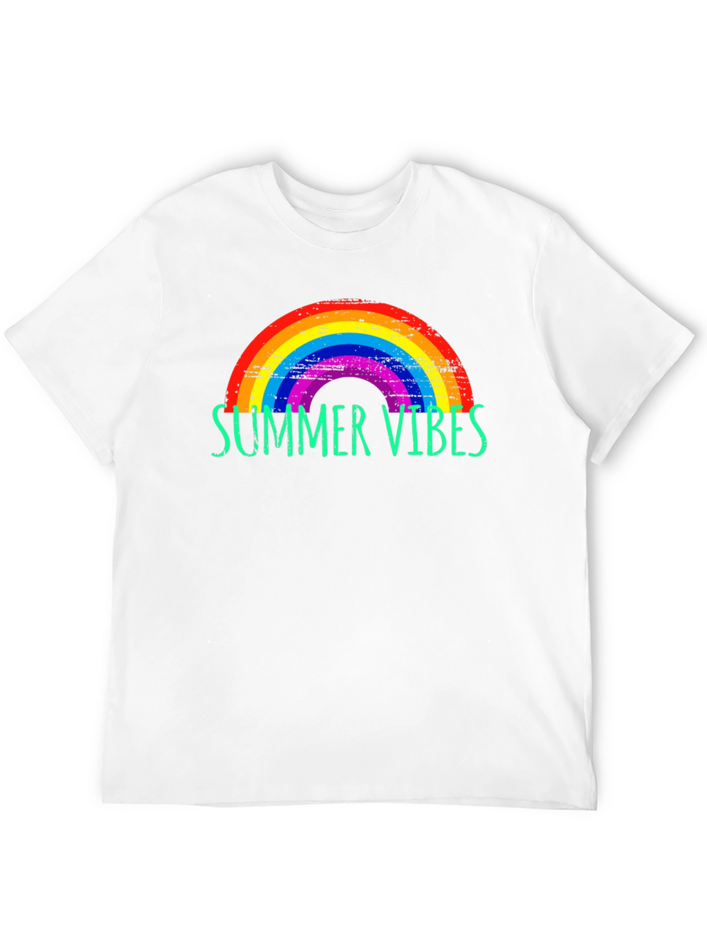 Summer Vibes Rainbow Graphic Tee