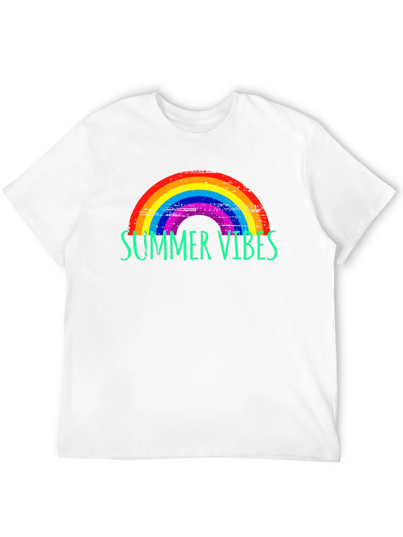 Summer Vibes Rainbow Graphic Tee