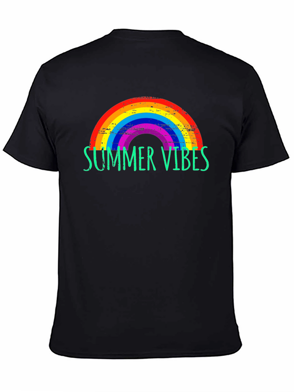 Summer Vibes Rainbow Graphic Tee