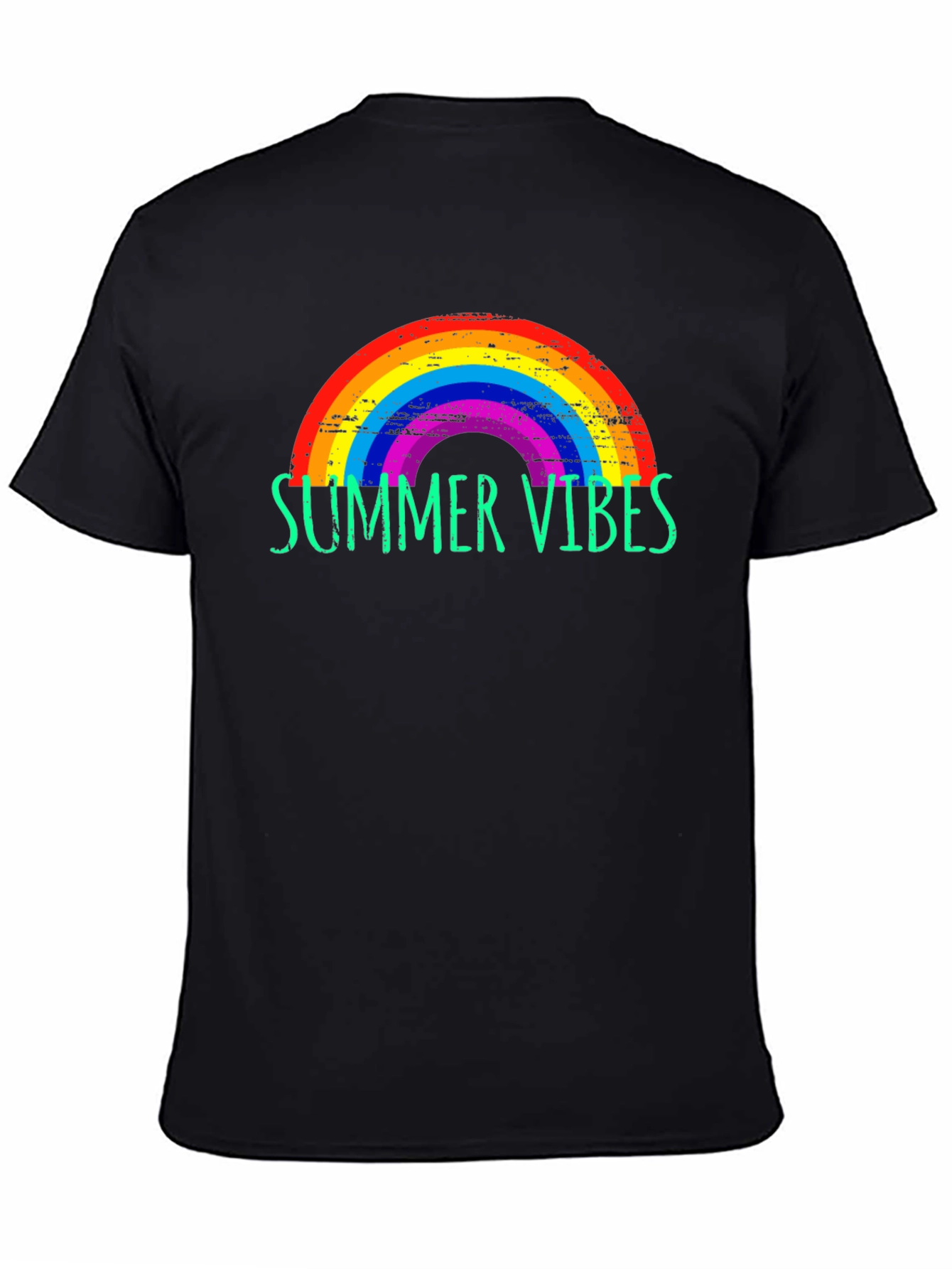 Summer Vibes Rainbow Graphic Tee
